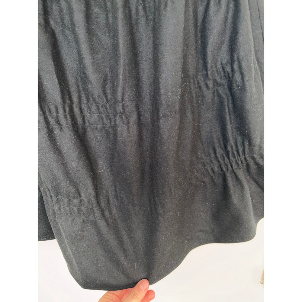 Vtg Romeo Gigli Wool Black Tiered Gathered Structured Skirt 40 Italian Designer - Picture 6 of 11